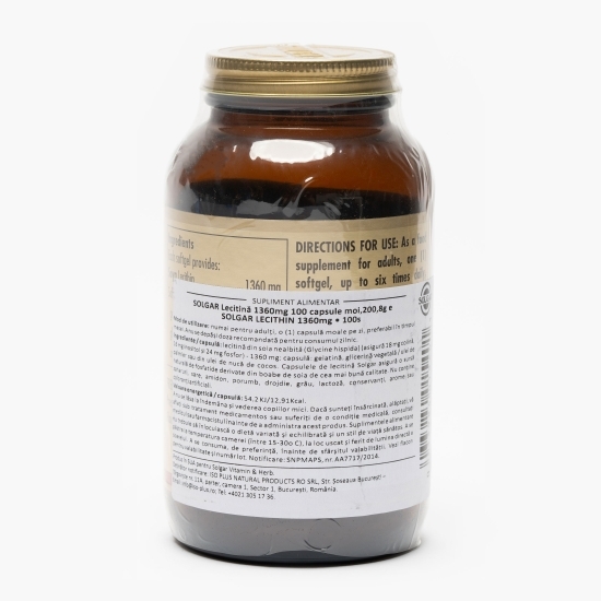 Lecitină 1360mg, 100 capsule moi