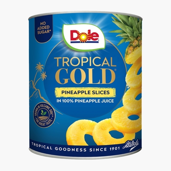 Ananas felii în suc propriu Tropical Gold 432g