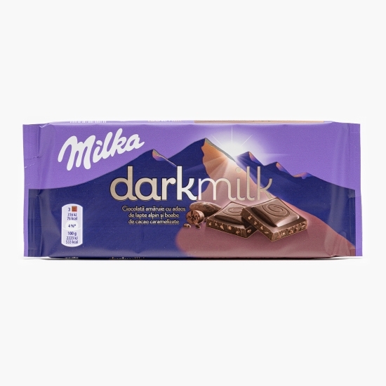 Ciocolată amăruie cu lapte și cacao caramelizată DarkMilk 85g