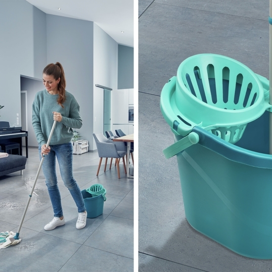 Set Power Mop 3în1: coadă, găleată, storcător și mop