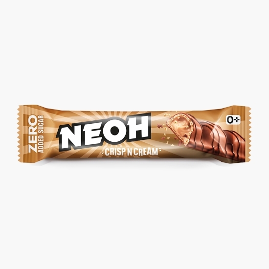 Baton de napolitană cu cremă de lapte și alune de pădure Crisp 'n Cream, fără zahăr adăugat, 22g 