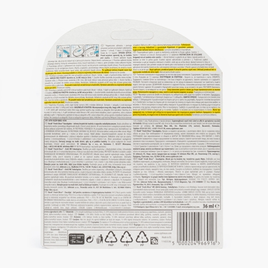 Aparat pentru curățarea toaletei cu Fresh Discs eucalipt 36ml