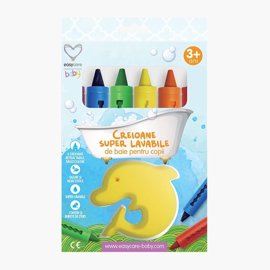  Creioane super lavabile de baie pentru copii, 6 buc