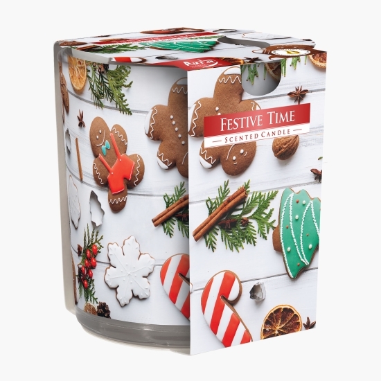 Lumânare parfumată în pahar Festive Time (~22 ore)