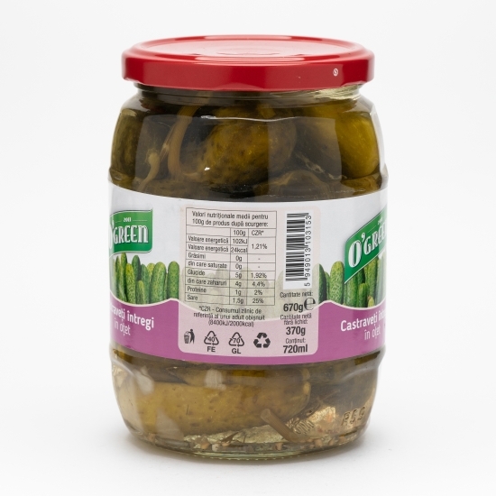 Castraveți în oțet 670g