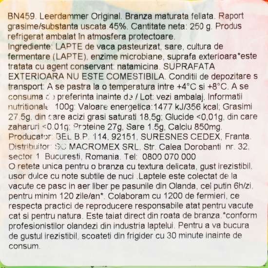 Brânză semitare felii Original 250g
