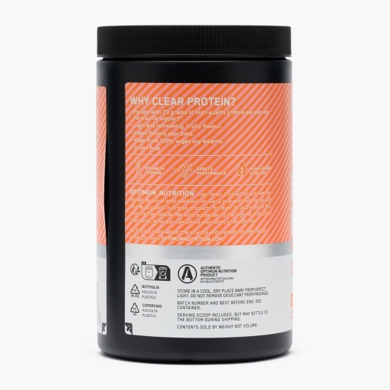Proteine vegetale zero zahăr Gold Standard Clear Plant, aromă piersici, 280g 