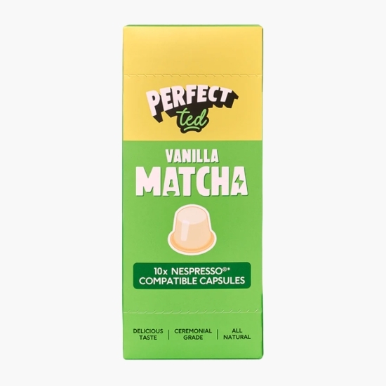 Capsule matcha ceremonială cu aromă de vanilie pentru Nespresso, 10 băuturi