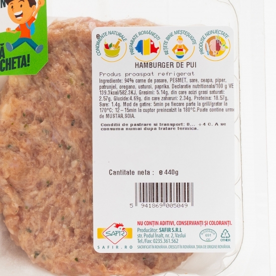 Hamburger de pui 440g