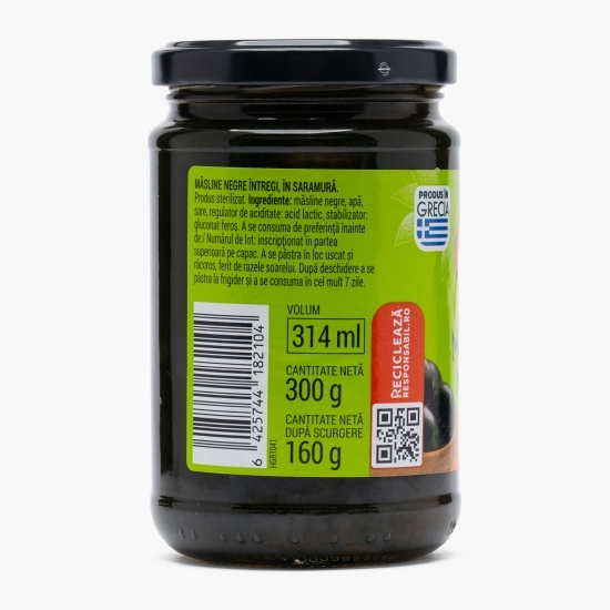 Măsline negre întregi 300g