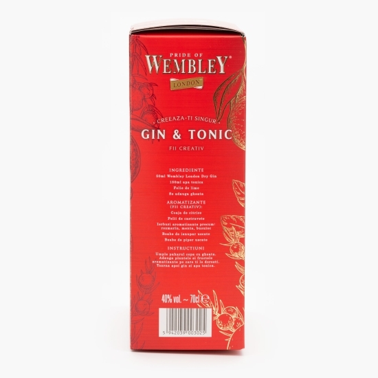 Gin London Dry 40% alc. 700ml + 1 pahar  