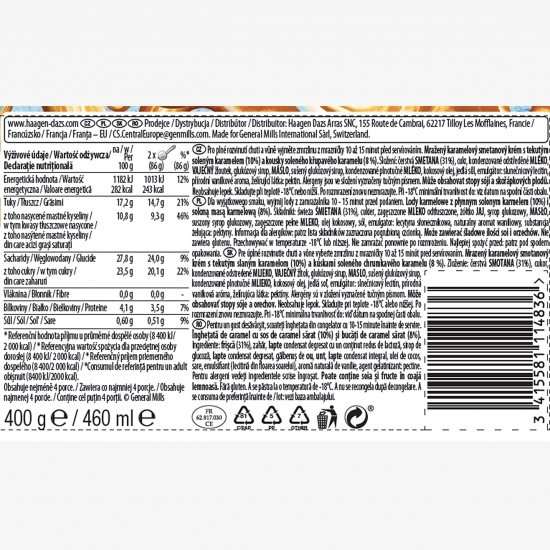 Înghețată caramel sărat 0.46l