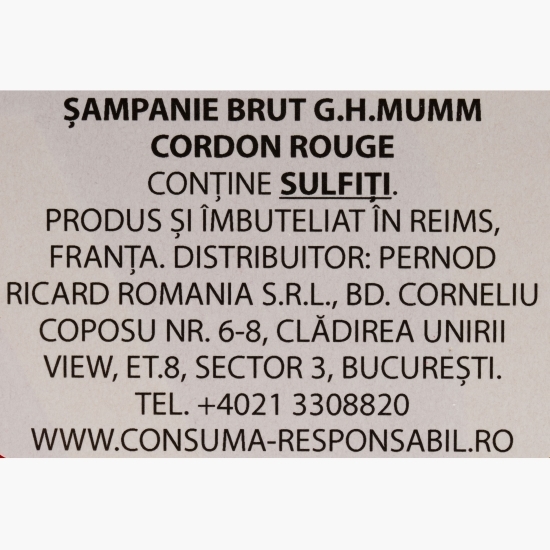 Șampanie Brut Cordon Rouge, 12.5%, 750ml