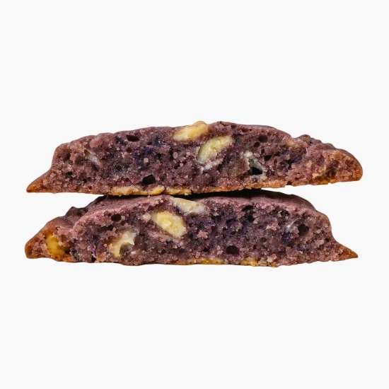 Cookie-biscuit cu halva, bucăți de ciocolată albă și afine Berry White 50g