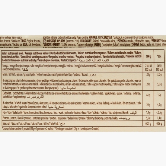 Napolitană eco cu cremă de alune 125g