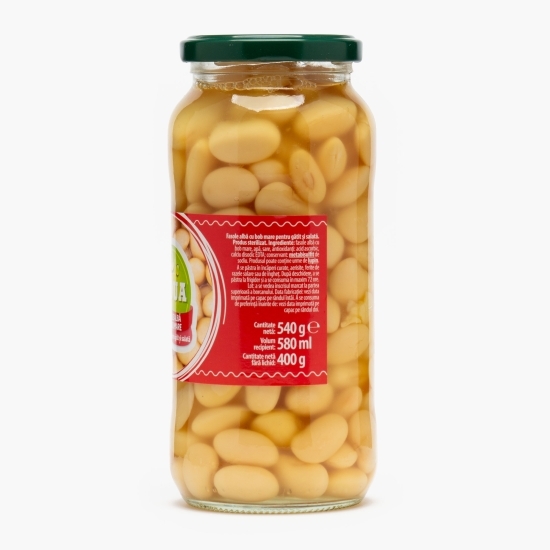 Fasole albă cu bob mare, în saramură, 540g