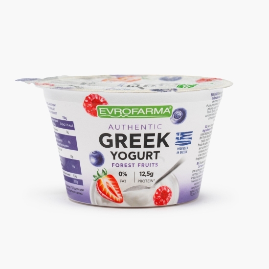 Iaurt grecesc cu fructe de pădure, 0% grăsime, 150g