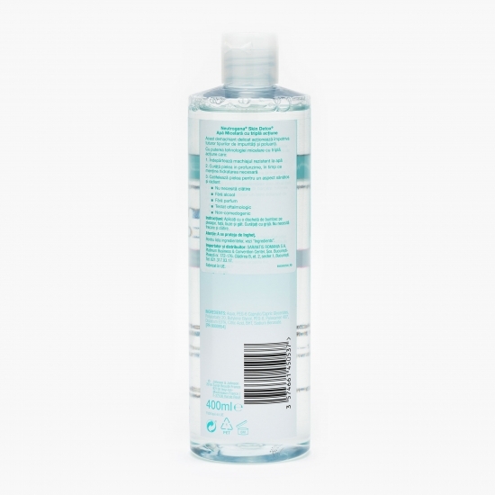 Apă micelară Skin Detox cu triplă acțiune 400ml