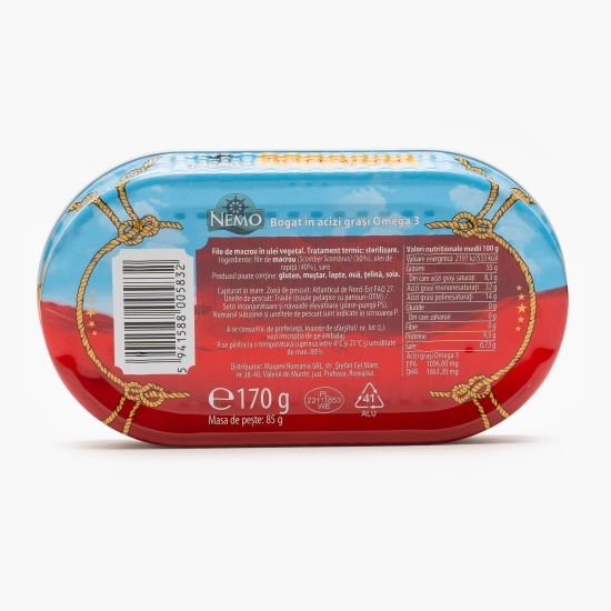 File de macrou în ulei 170g