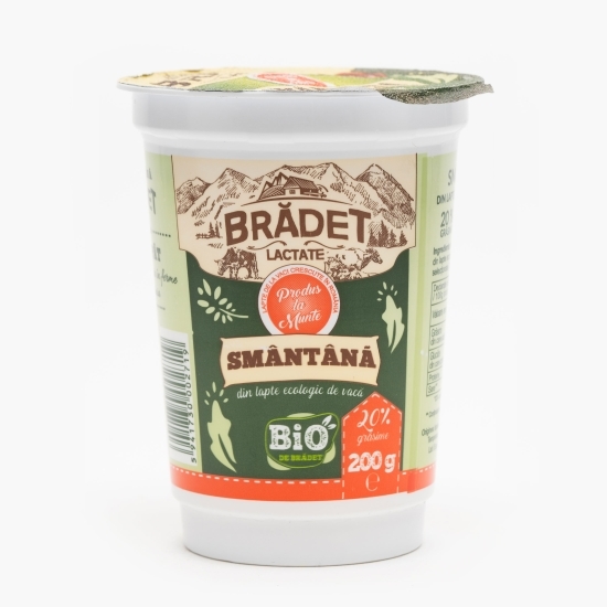 Smântână eco 20% grăsime 200g