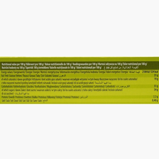 Biscuiți cookies cu ciocolată cu lapte și cremă de fistic 128g