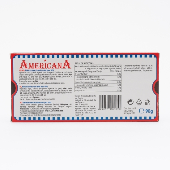 Tabletă de cacao cu cremă de cafea 90g  