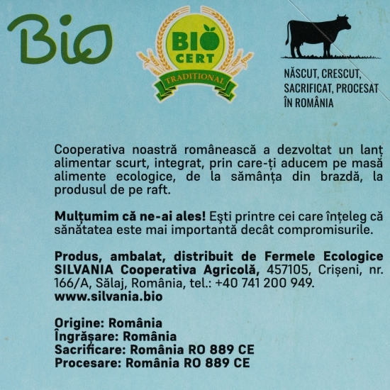 Cubulețe din carne de vită eco 450g