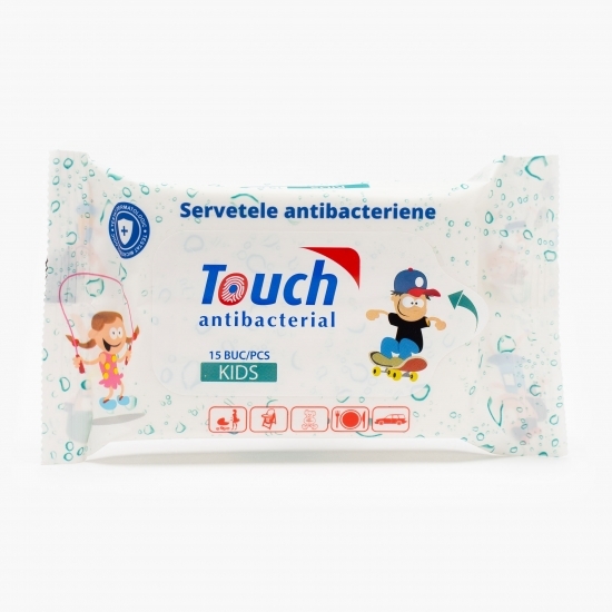 Șervețele umede antibacteriene kids 15 buc