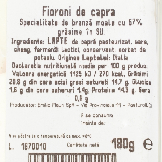 Brânză de capră Fioroni 180g