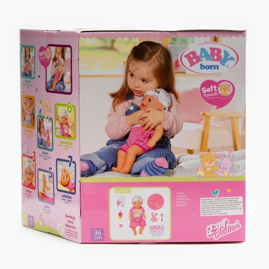 Baby Born Păpușă mică interactivă cu corp moale 36cm 2+ ani