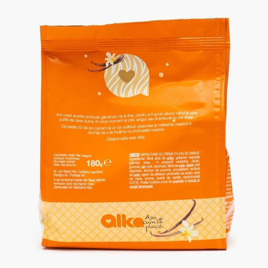 Napolitane cu cremă de vanilie 180g