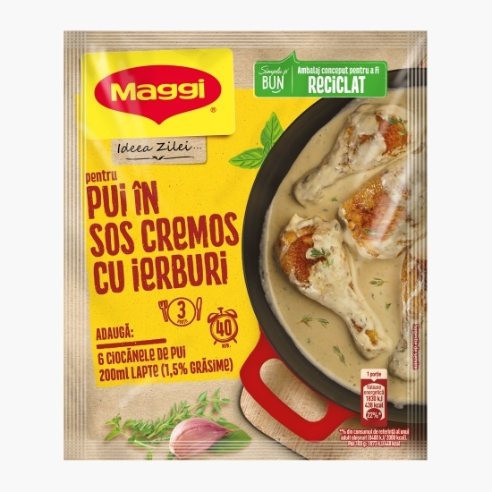 Bază pentru pui în sos cremos cu ierburi aromatice Ideea Zilei 35g