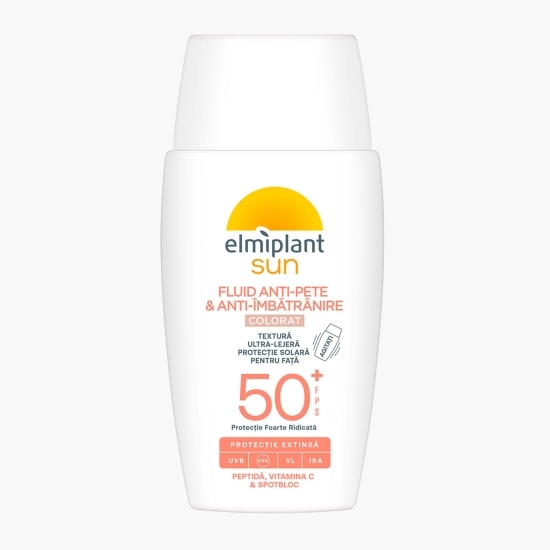 Fluid facial UV anti-pete și anti-îmbătrânire, Colorat, SPF 50+, 40ml