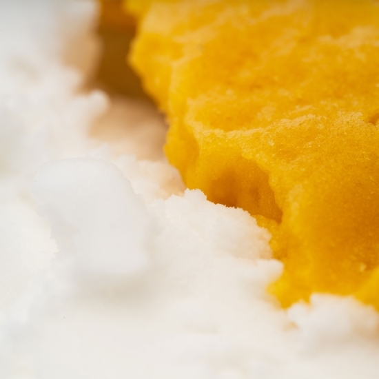 Înghețată italiană artizanală (gelato) limone + fructul pasiunii (vegan și fără zahăr) 300g