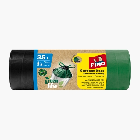 Saci menajeri cu șnur 35l 15 buc