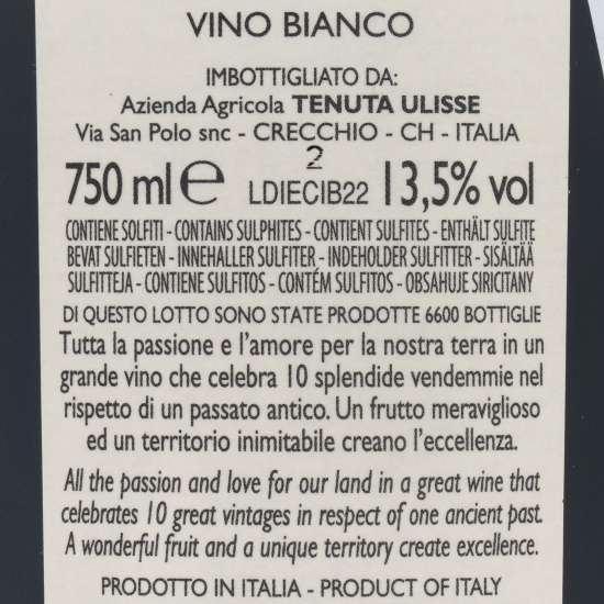 Vin alb sec 10 Vendemie Bianco Limited Edition, 13.5%, 0.75l