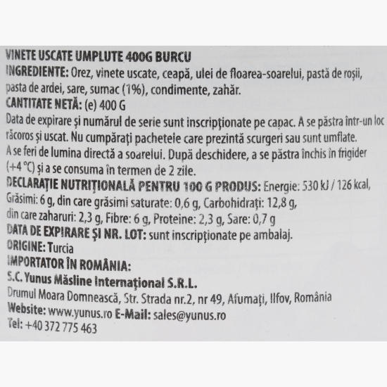 Vinete umplute cu orez și ceapă, 400g