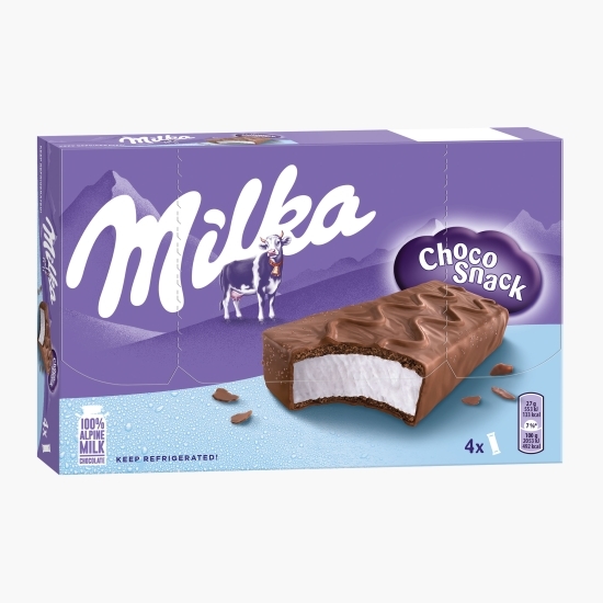 Baton cu umplutură de lapte Choco Snack 4x27g