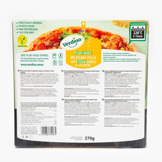 Pizza vegetală Mexicana 370g