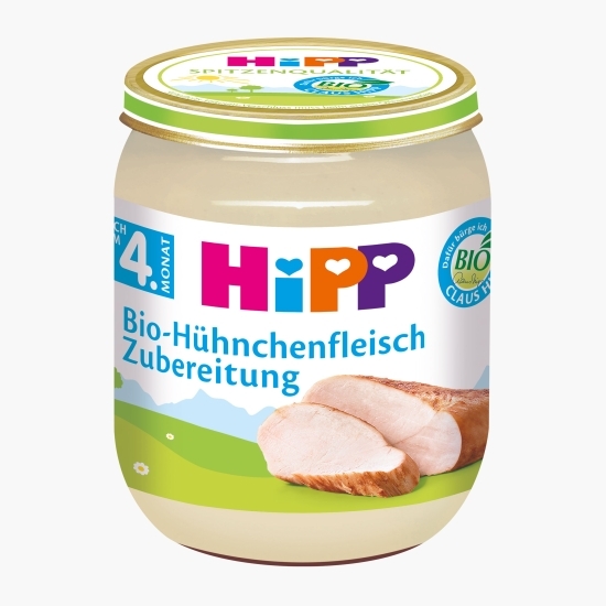 Piure ecologic din carne de pui, +4 luni, 125g