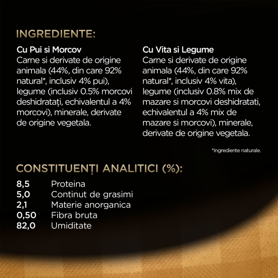 Hrană umedă pentru câini adulți, 4x100g, selecții de carne și legume în aspic