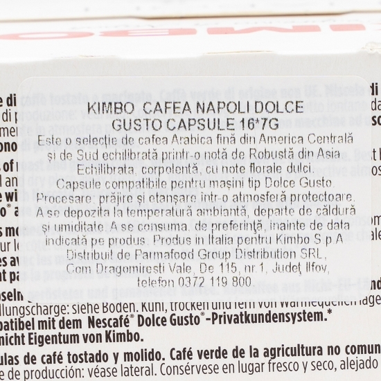 Napoli 16 băuturi 7g, capsule cafea