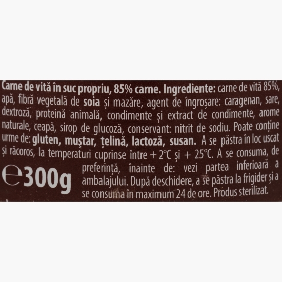 Carne de vită în suc propriu 300g