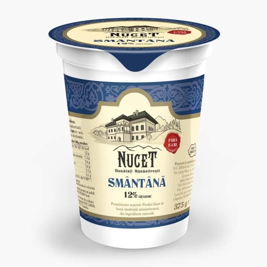 Smântână 12% grăsime, 375g