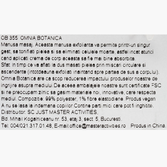 Set mănuși masaj Omnia Botanica 2 buc