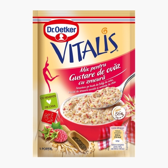 Mix pentru gustare de ovăz Vitalis cu zmeură 55g