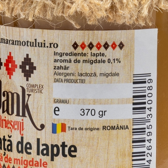 Dulceață de lapte cu aromă de migdale 370g