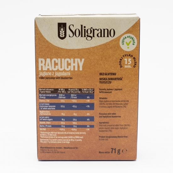 Mix clătite din mei cu afine fără gluten 71g