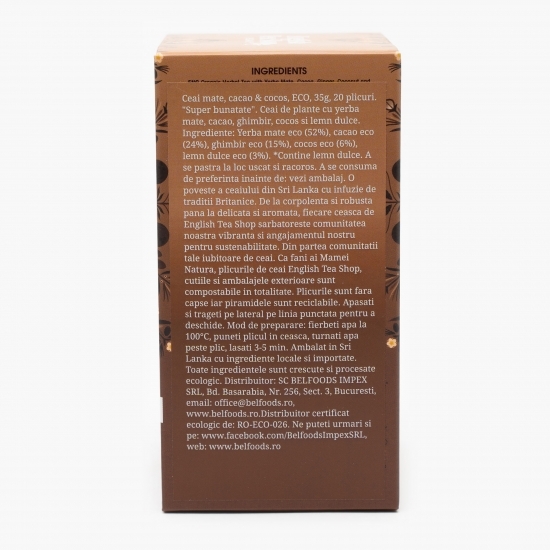 Ceai eco mate, cacao și cocos 35g