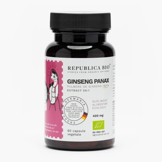 Ginseng Panax ecologic extract 50:1 400mg, 60 capsule vegetale